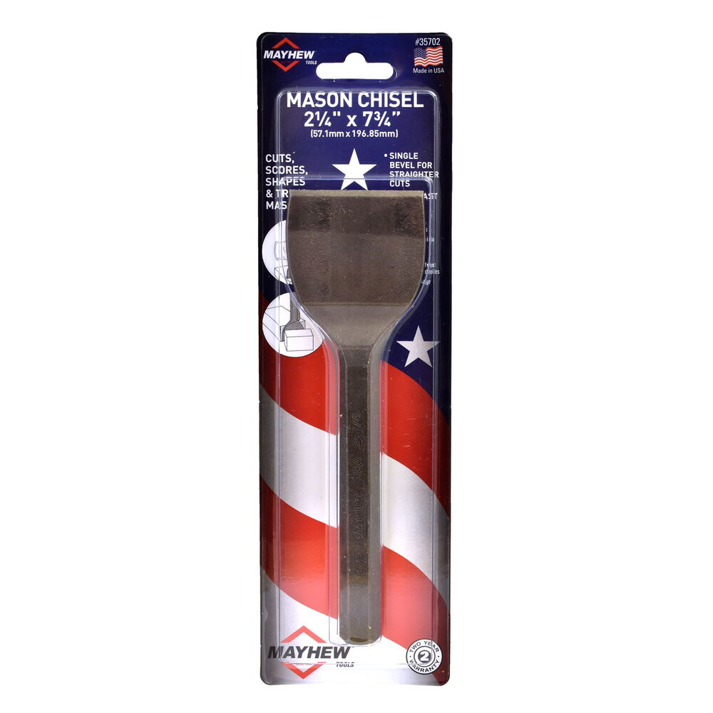 2-1/4" x 7-3/4" Mason Chisel, Carded 1
