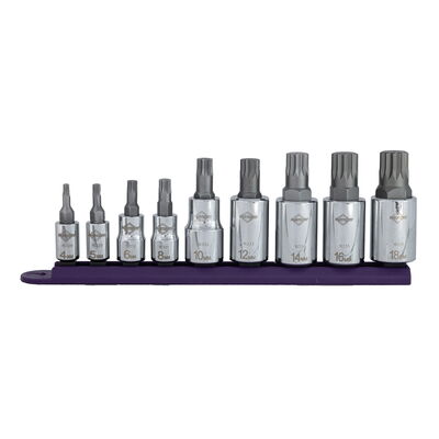 9 PC TRIPLE SQUARE SOCKET BIT 1