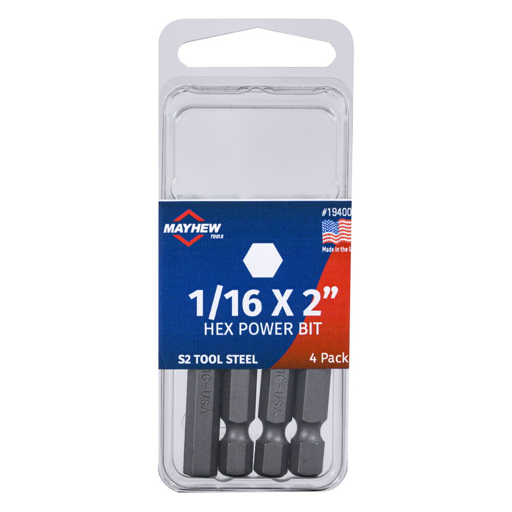 1/16" x 2" SAE Hex Power Bit 1