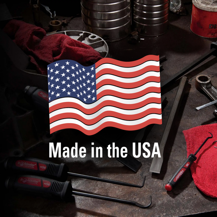Tool shop with Made in the USA flag graphic