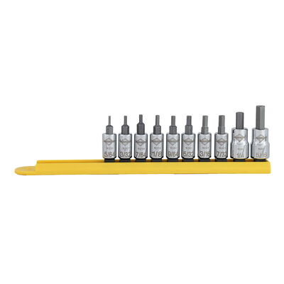 10 PC SAE HEX SOCKET BIT SET 1