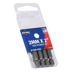 2mm x 2" Metric Hex Power Bit 3