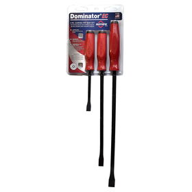 Economy Dominator 3 PC Curved Capped Small Pry Bar Set 8C 13C 17C 2
