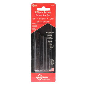 5 PC Screw Extractor Set, Carded 2