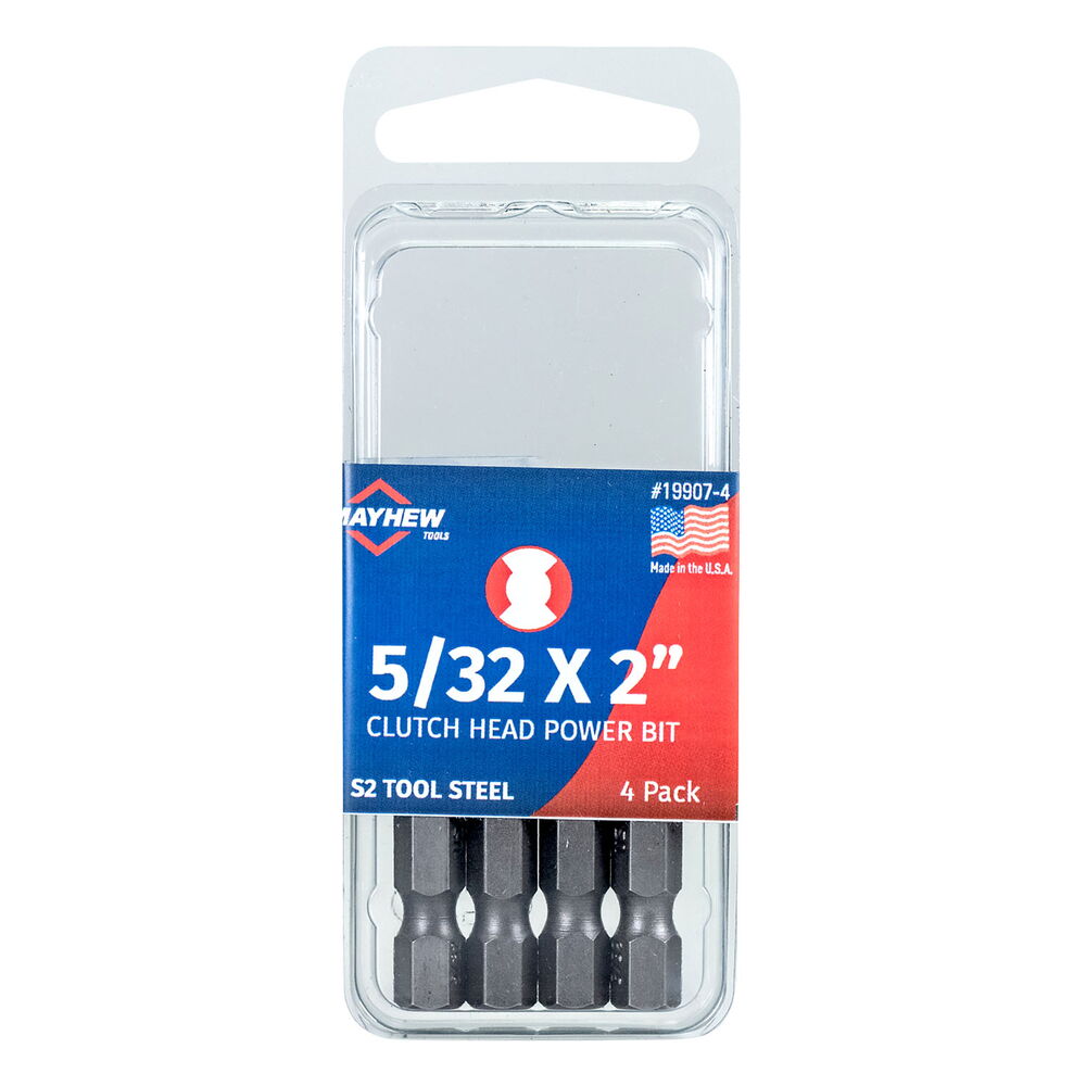 5/32" x 2" Clutch Power Bit, 4 Pack 1