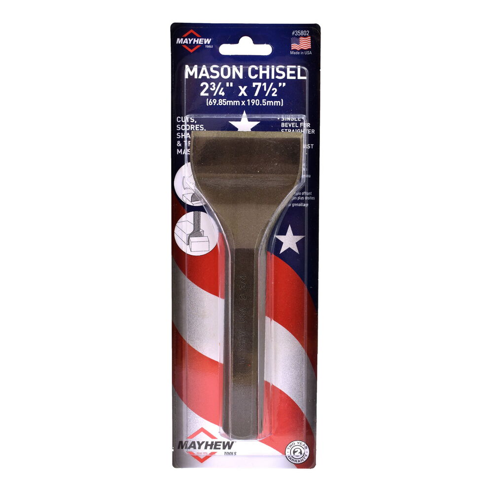 2-3/4" x 7-1/2" Mason Chisel, Carded 1
