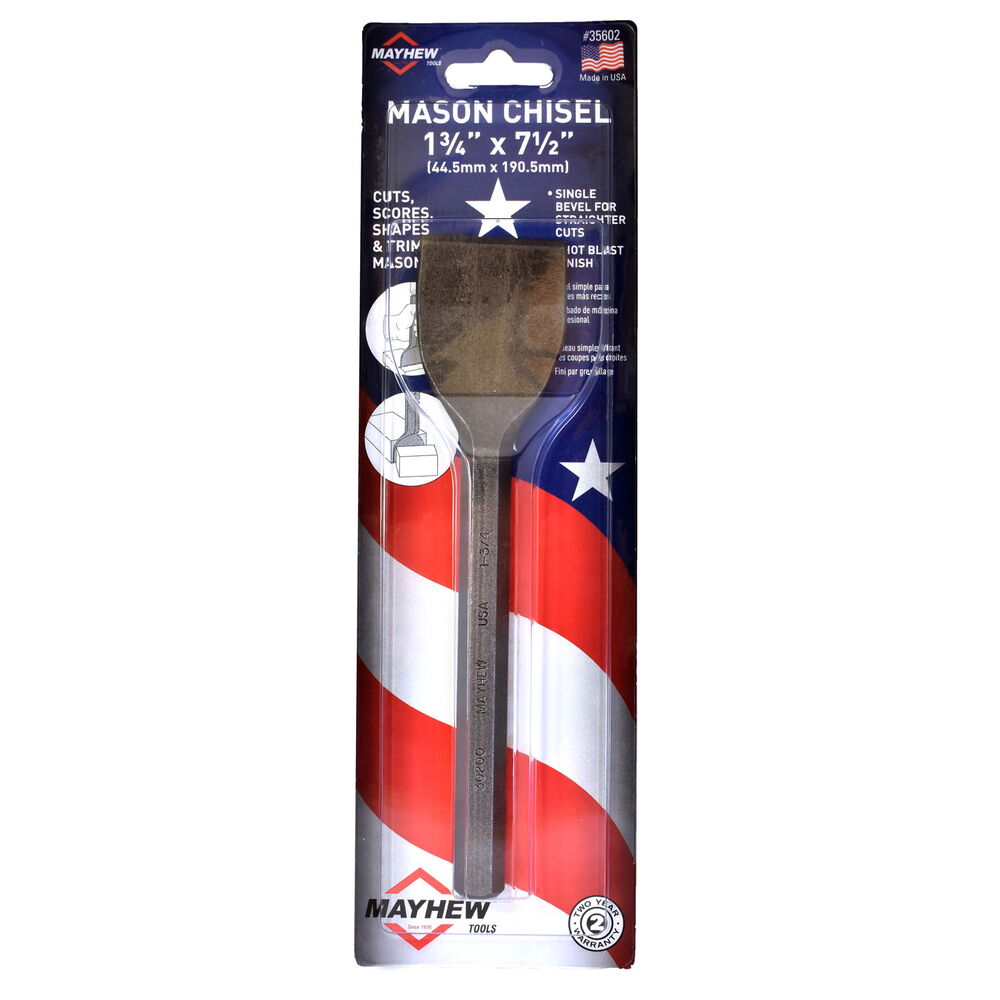 1-3/4" x 7-1/2" Mason Chisel, Carded 1