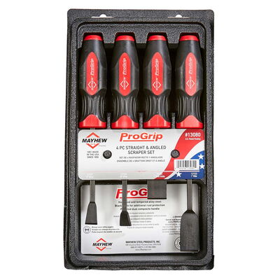 4 PC ProGrip Straight & Angled Scraper Set 1