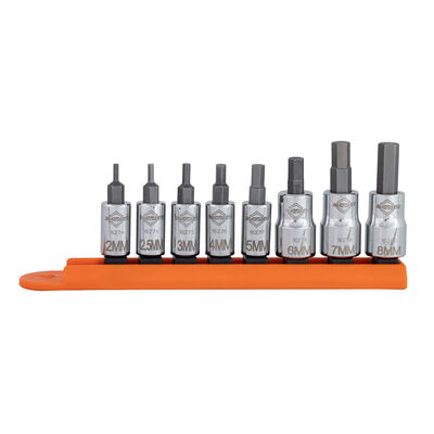 8 PC METRIC HEX SOCKET BIT SET 1