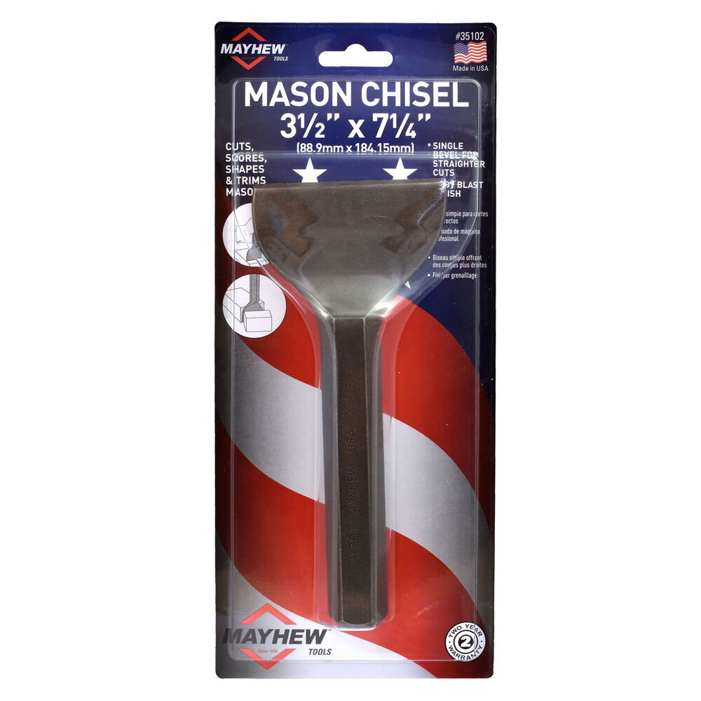 3-1/2" x 7-1/4" Mason Chisel, Carded 1