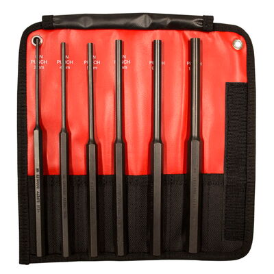 6 PC Long Metric Pin Punch Set 1
