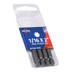 1/16" x 2" SAE Hex Power Bit 3