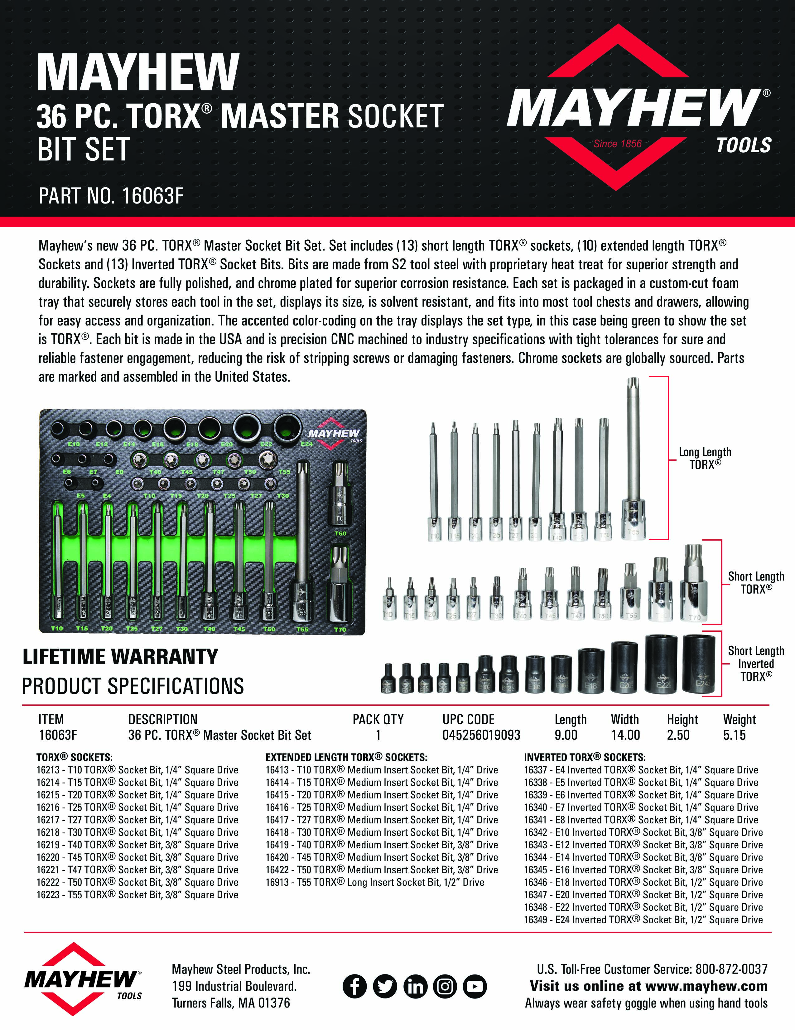 Torx® Master Socket Bit Set